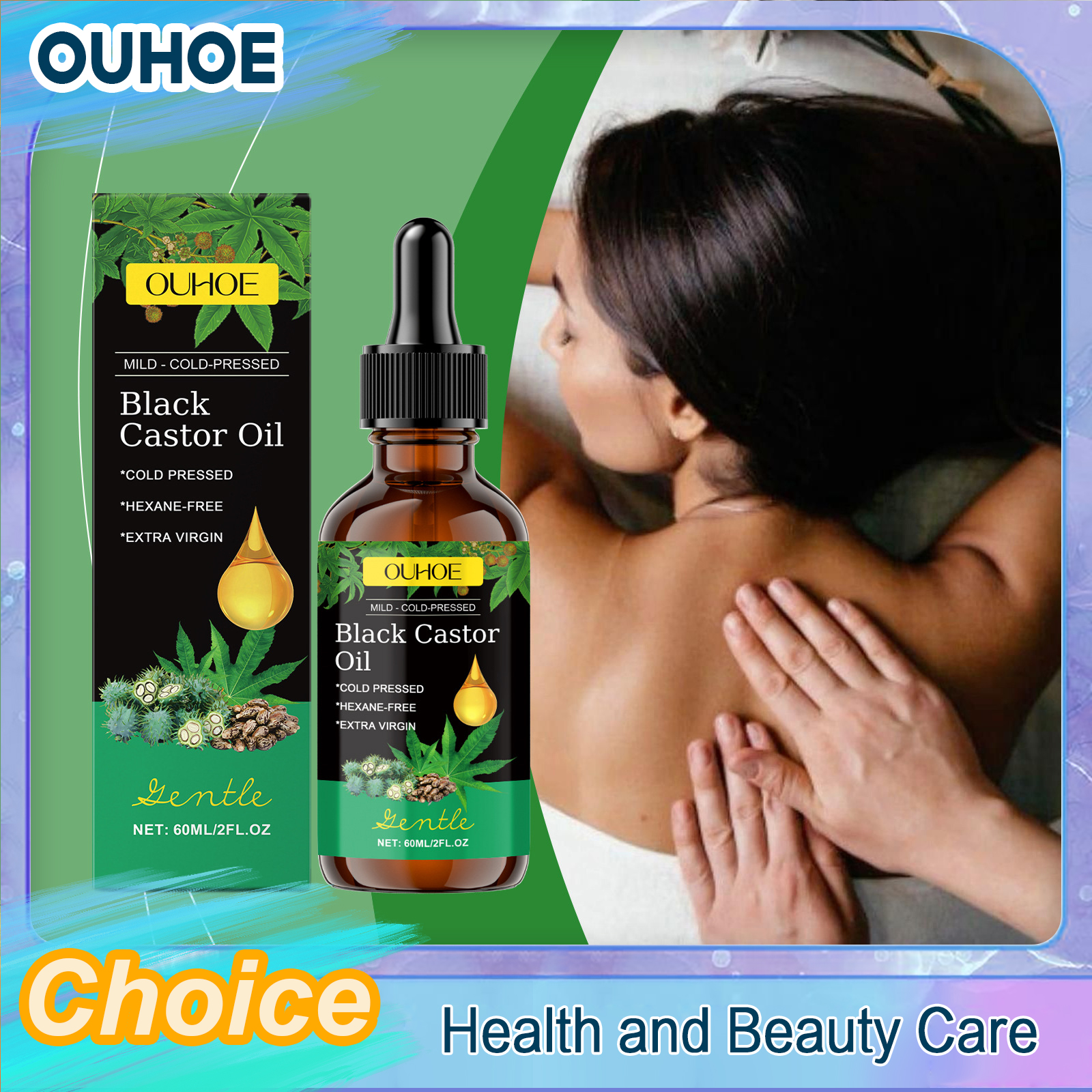 Castor Oil Cold Press - Cold-Pressed Black Castor Oil Lightening Fine
