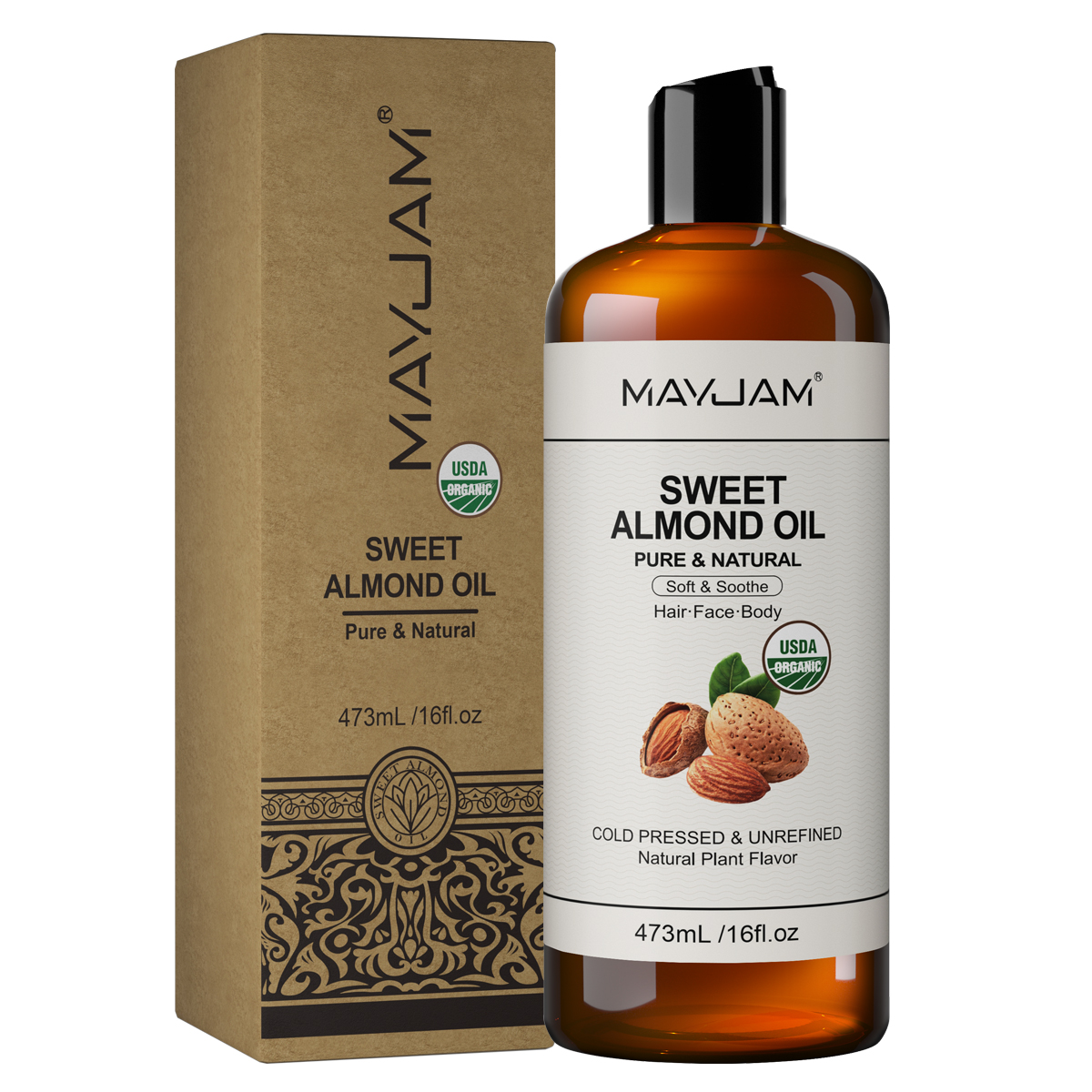 Castor Oil Cold Press - Organic Sweet Almond Oil Cold Pressed