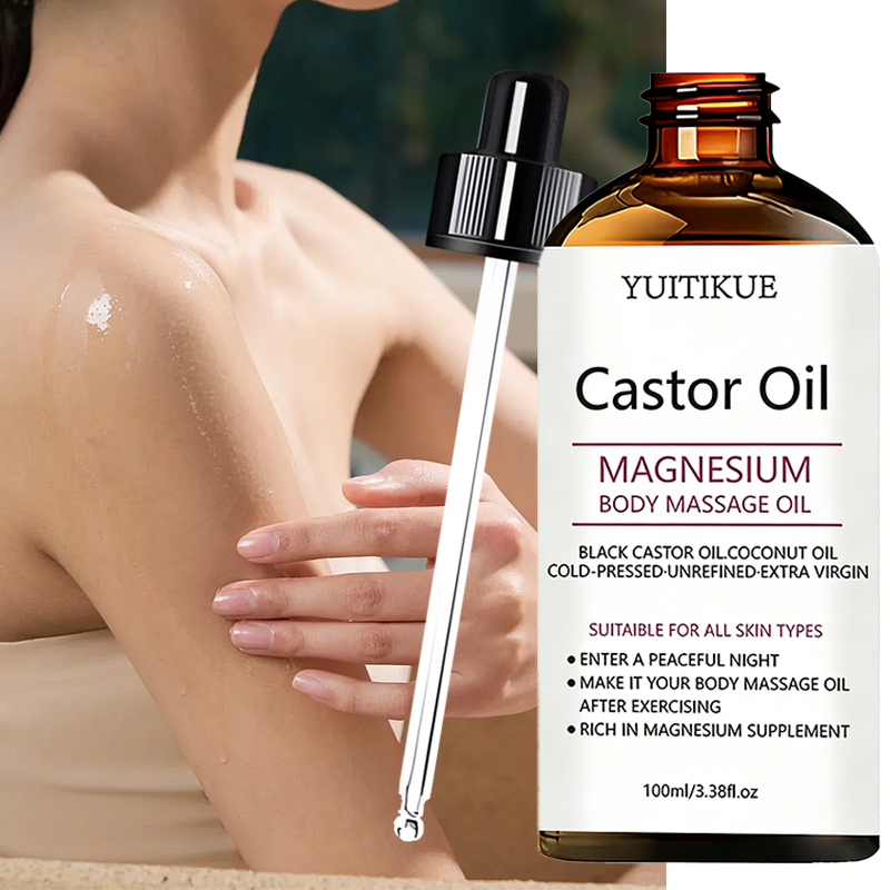 Castor Oil Cold Press - YUITIKUE Castor Oil Magnesium Body Massage