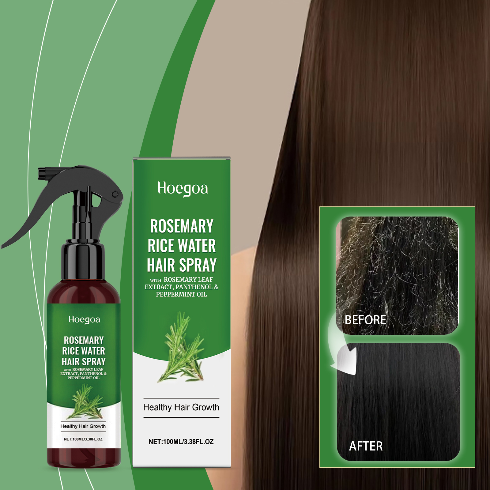 Hair Care With Rice Water - Rosemary Hair Spray With Rice Water
