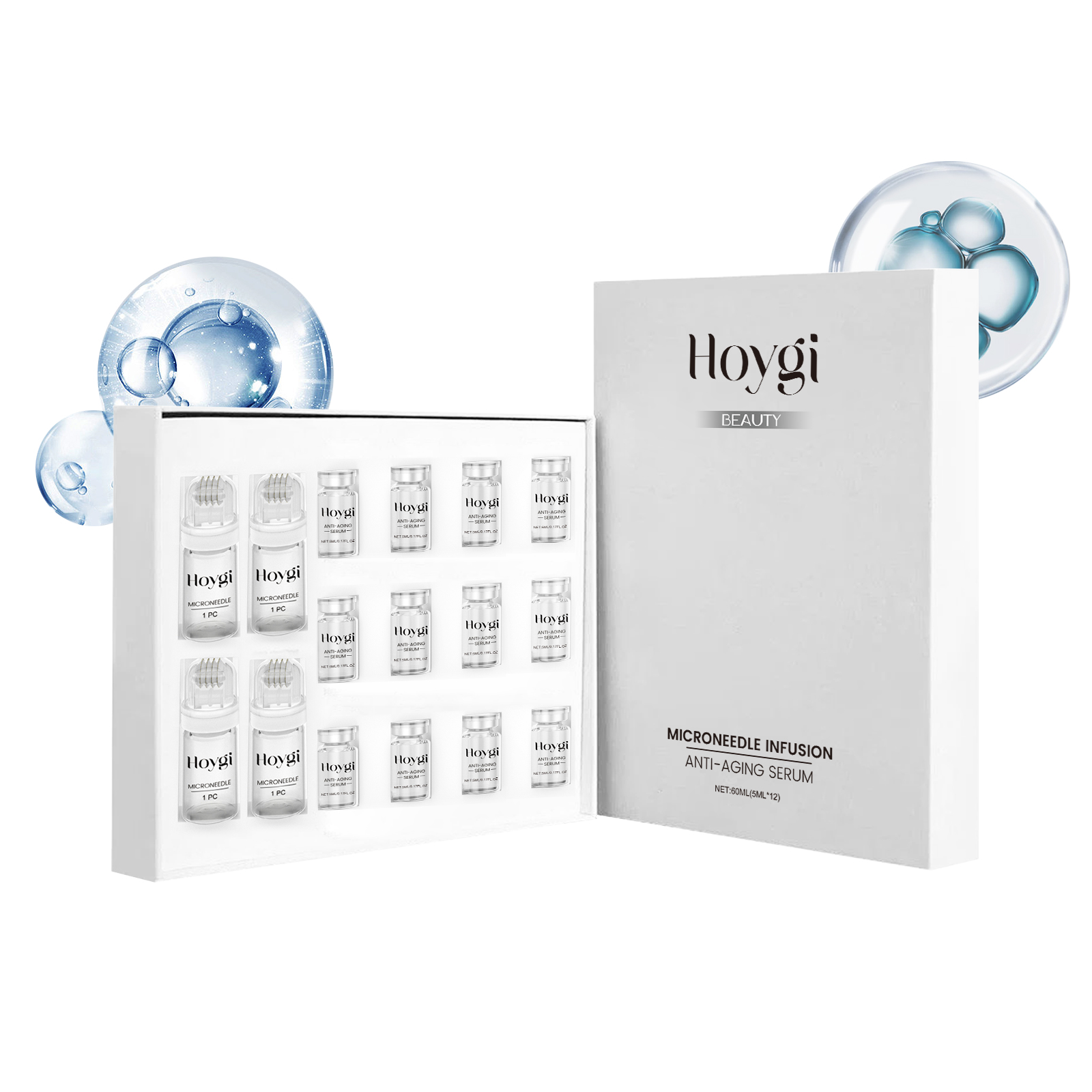 Silk Press Serum - Firming Facial Serum Set with Microneedle
