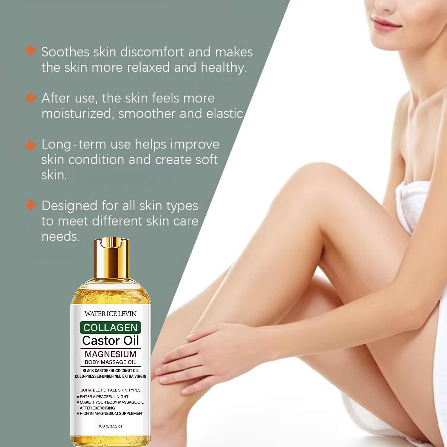 Lightweight Body Massage Oil C - Castor Oil Cold Press avis et prix