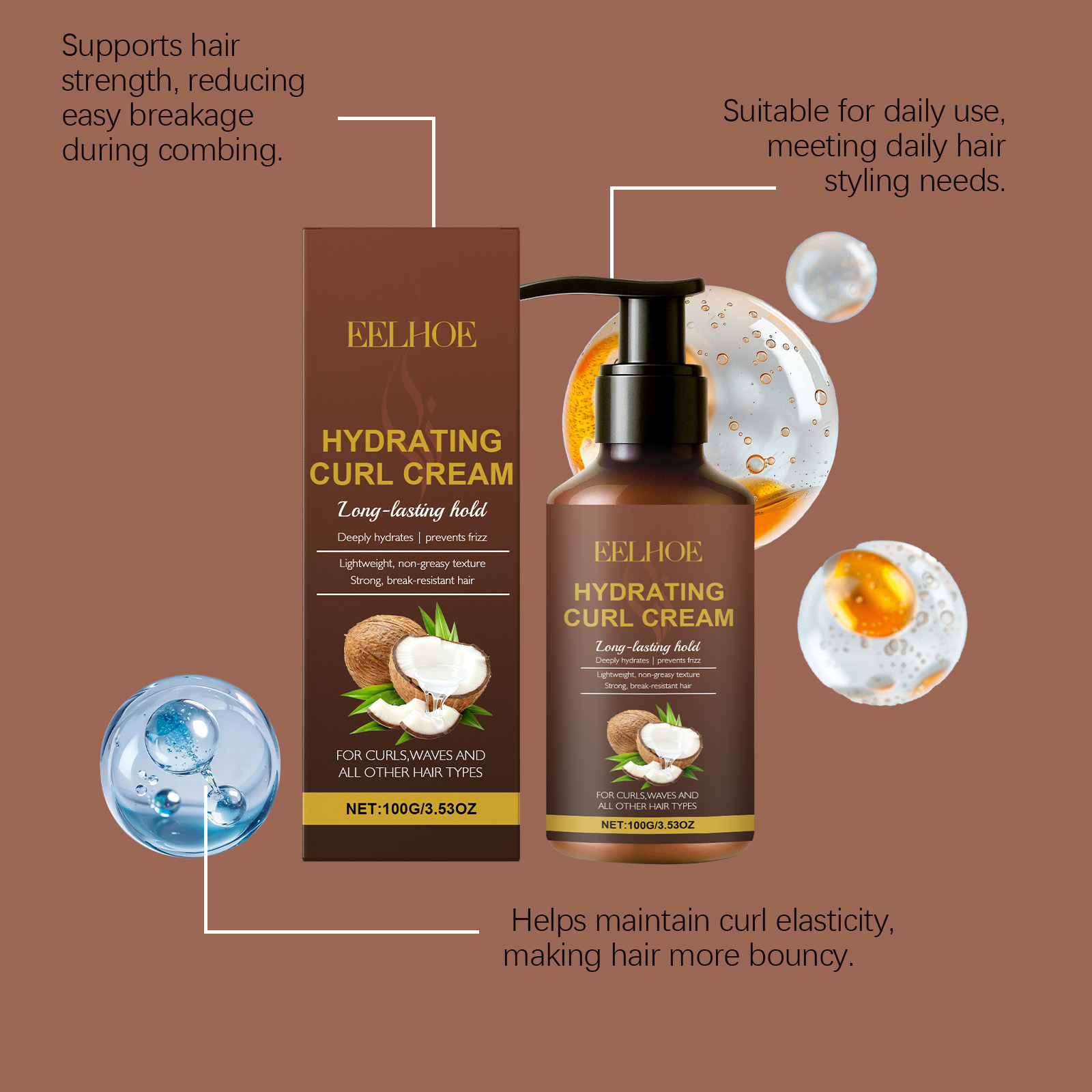 Curl Styling Cream for Wavy an - Hair Care Cream avis et prix