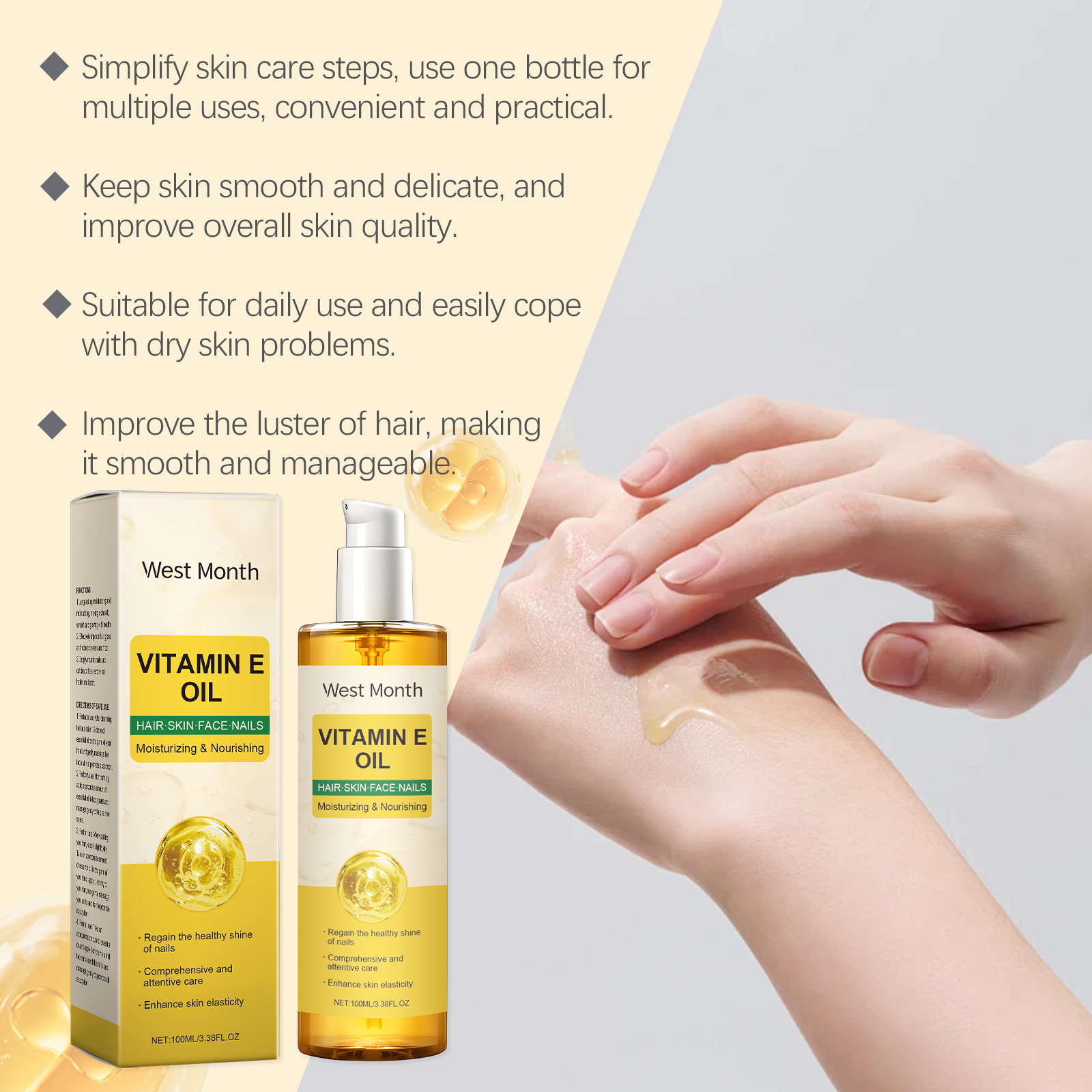 Vitamin E Body Oil Triple Care - Hair Care Vitamin E avis et prix