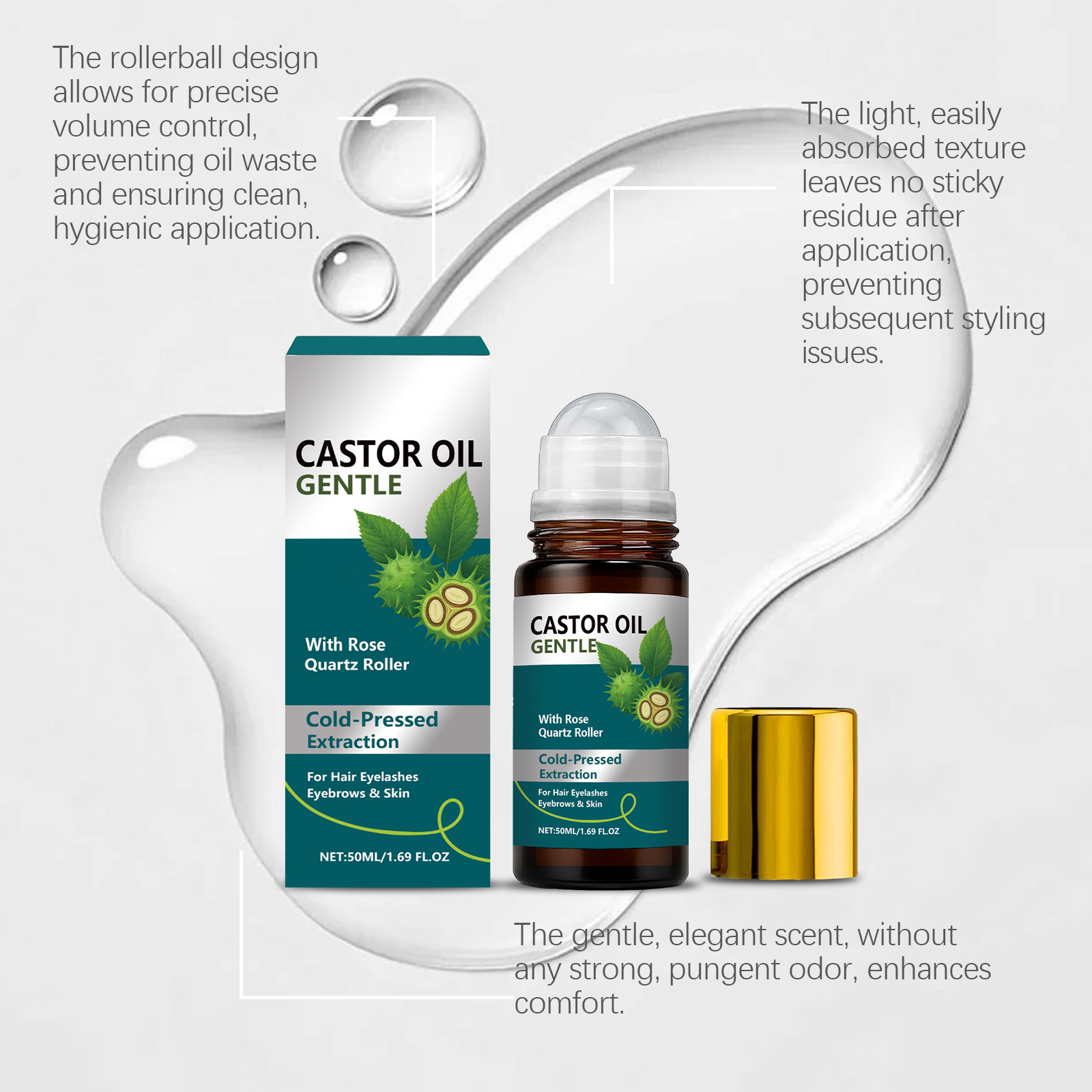 Organic Castor Oil Roller Cold - Castor Oil Cold Press avis et prix
