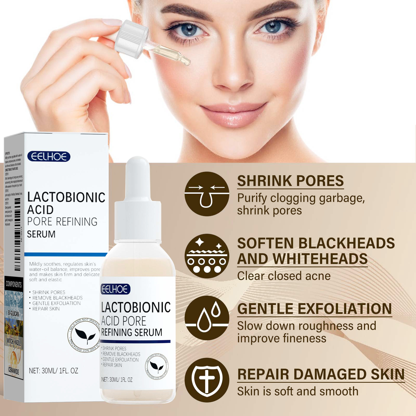 EELHOE Lactobionic Acid Pore S - Silk Press Serum avis et prix