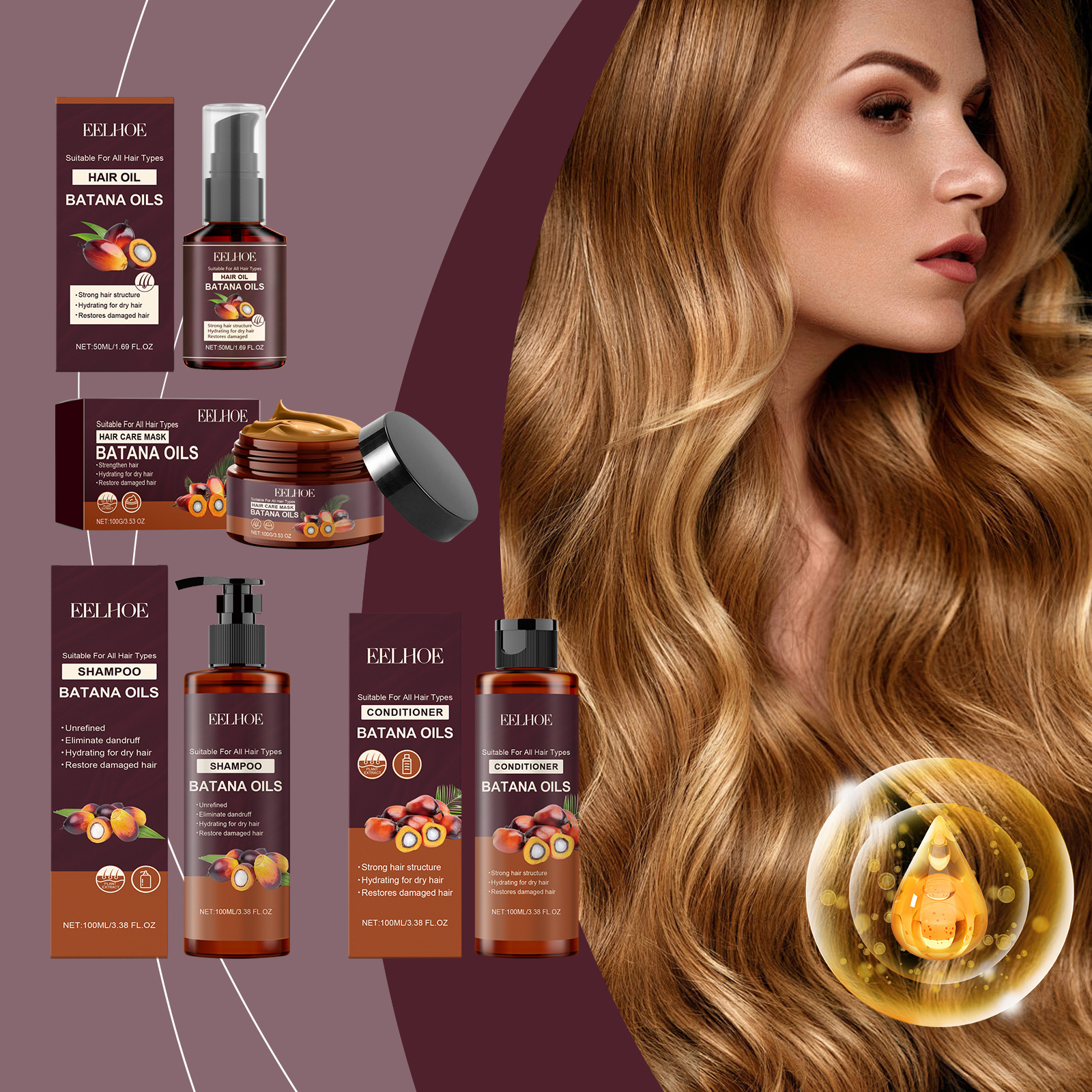 Batana Oil Hair Care Set Nouri - Hair Care Vitamin E avis et prix