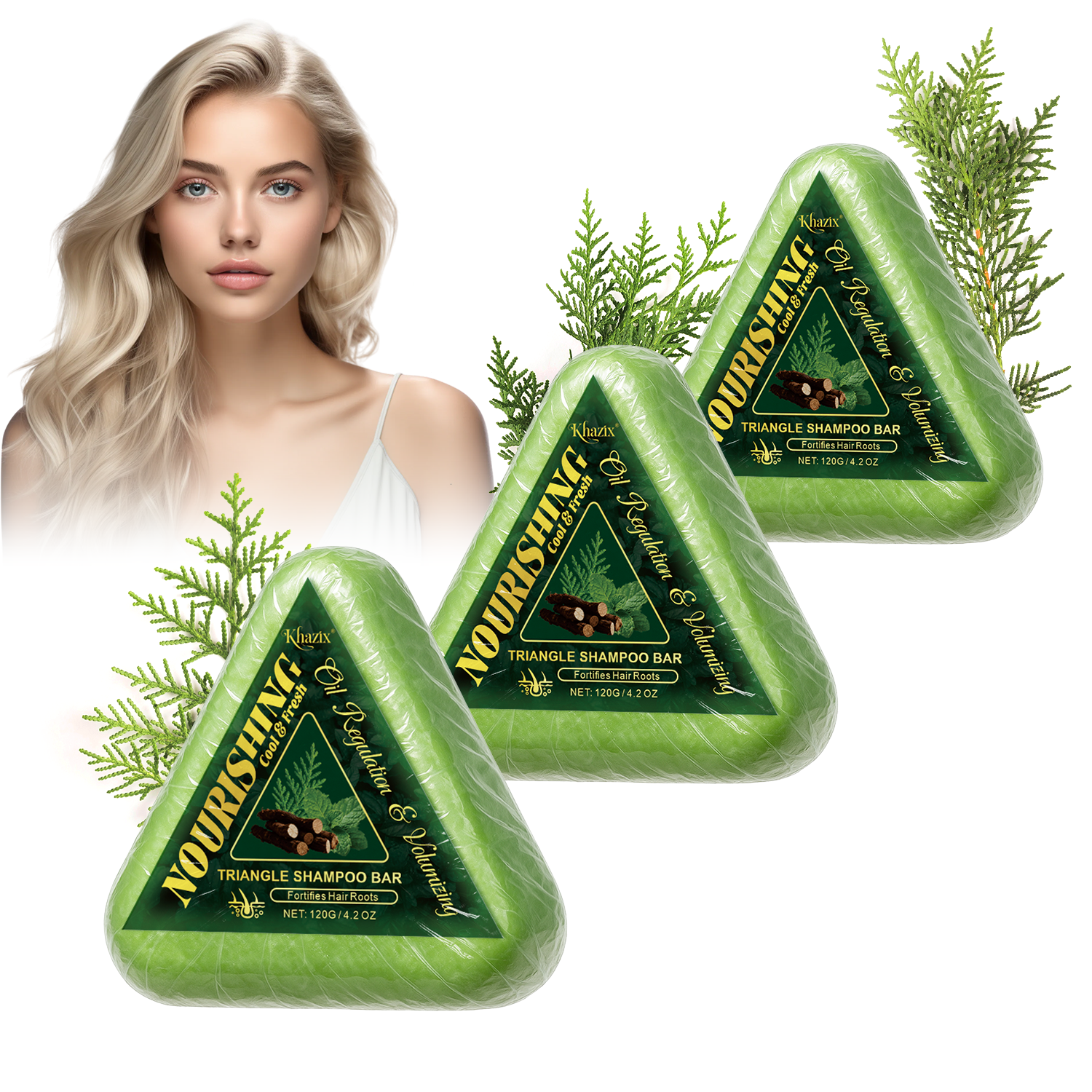 Green Triangle Soap Shampoo Ba - Hair Care Herbal avis et prix