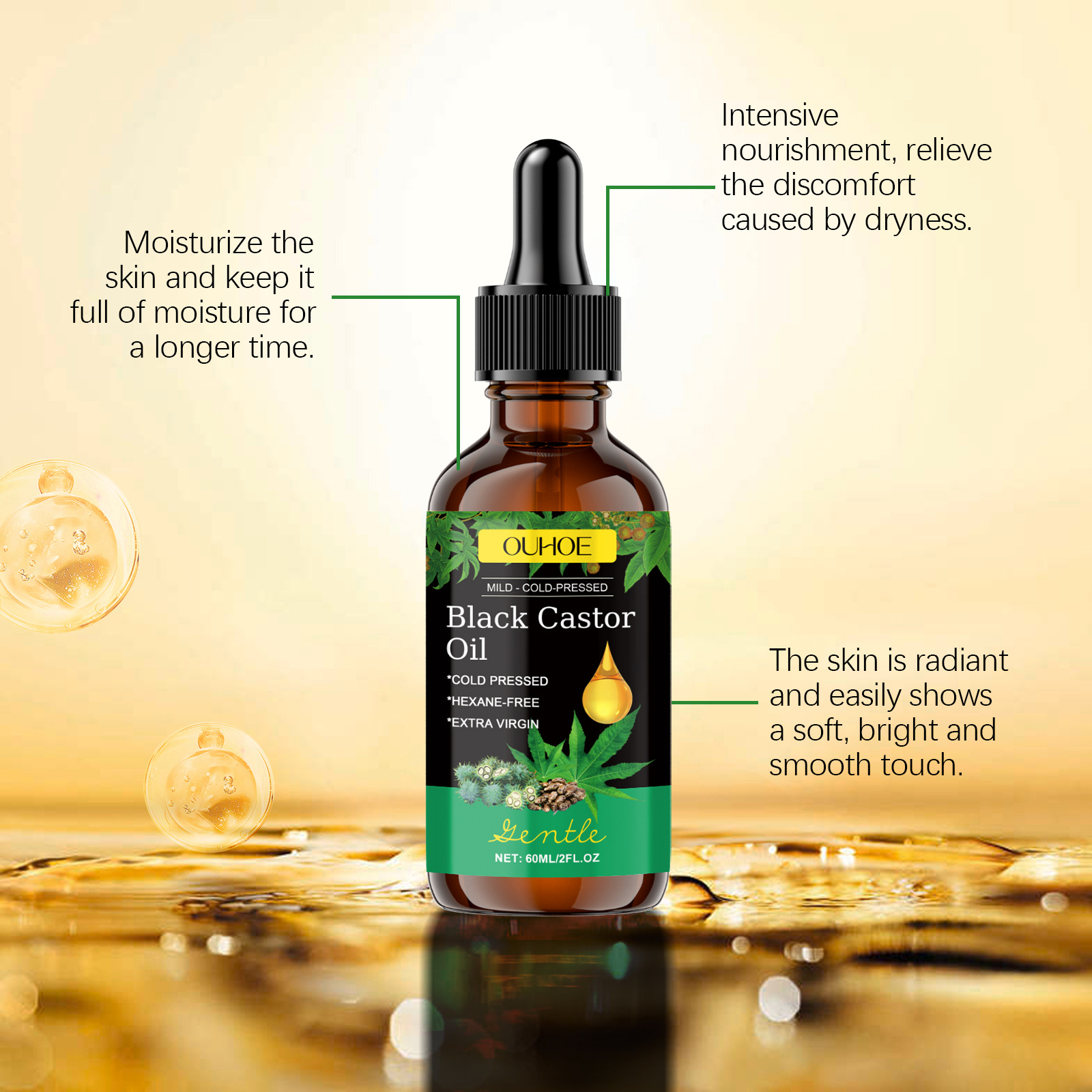 Cold-Pressed Black Castor Oil  - Castor Oil Cold Press avis et prix