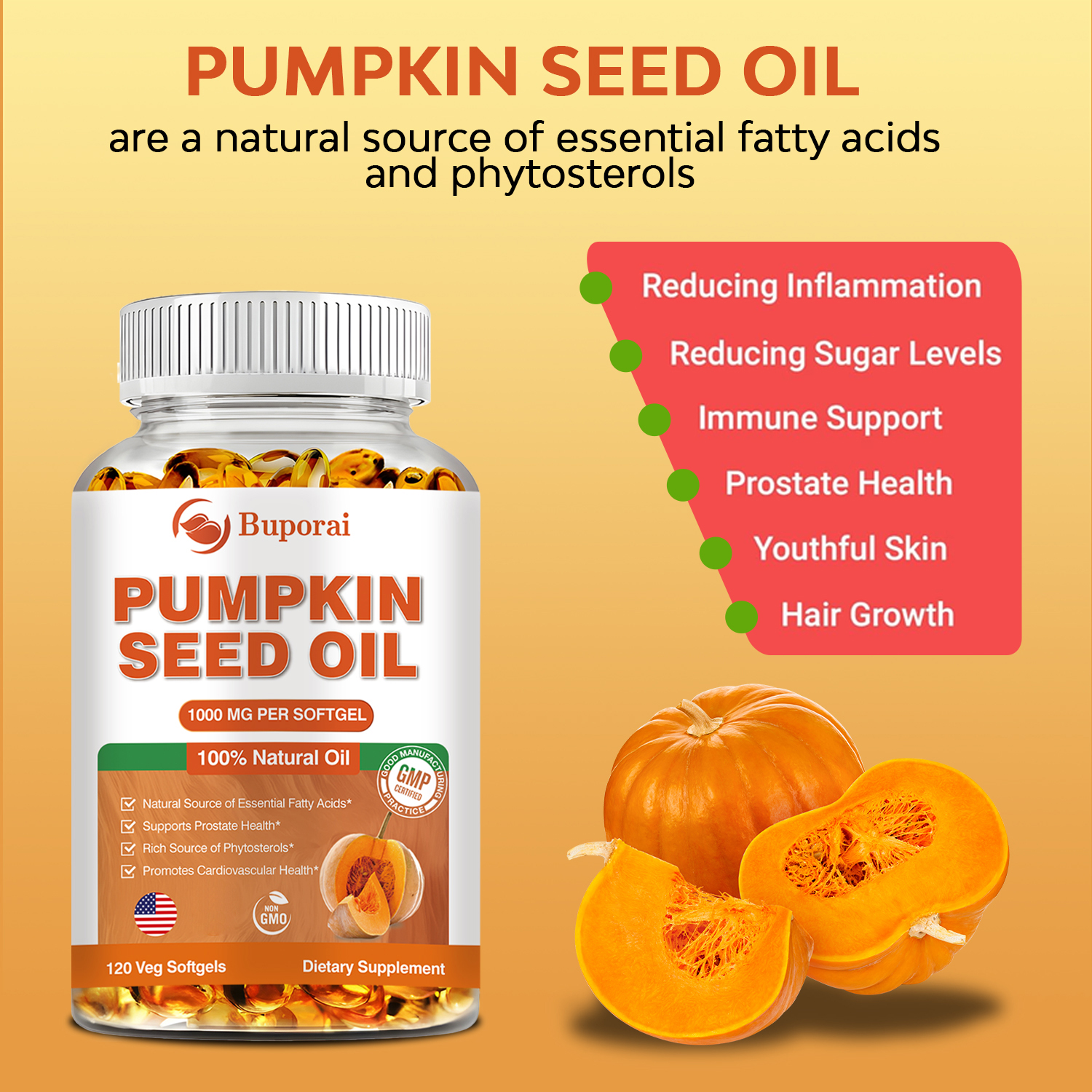 Pumpkin Seed Oil - Promotes Ha - Hair Care Capsule avis et prix