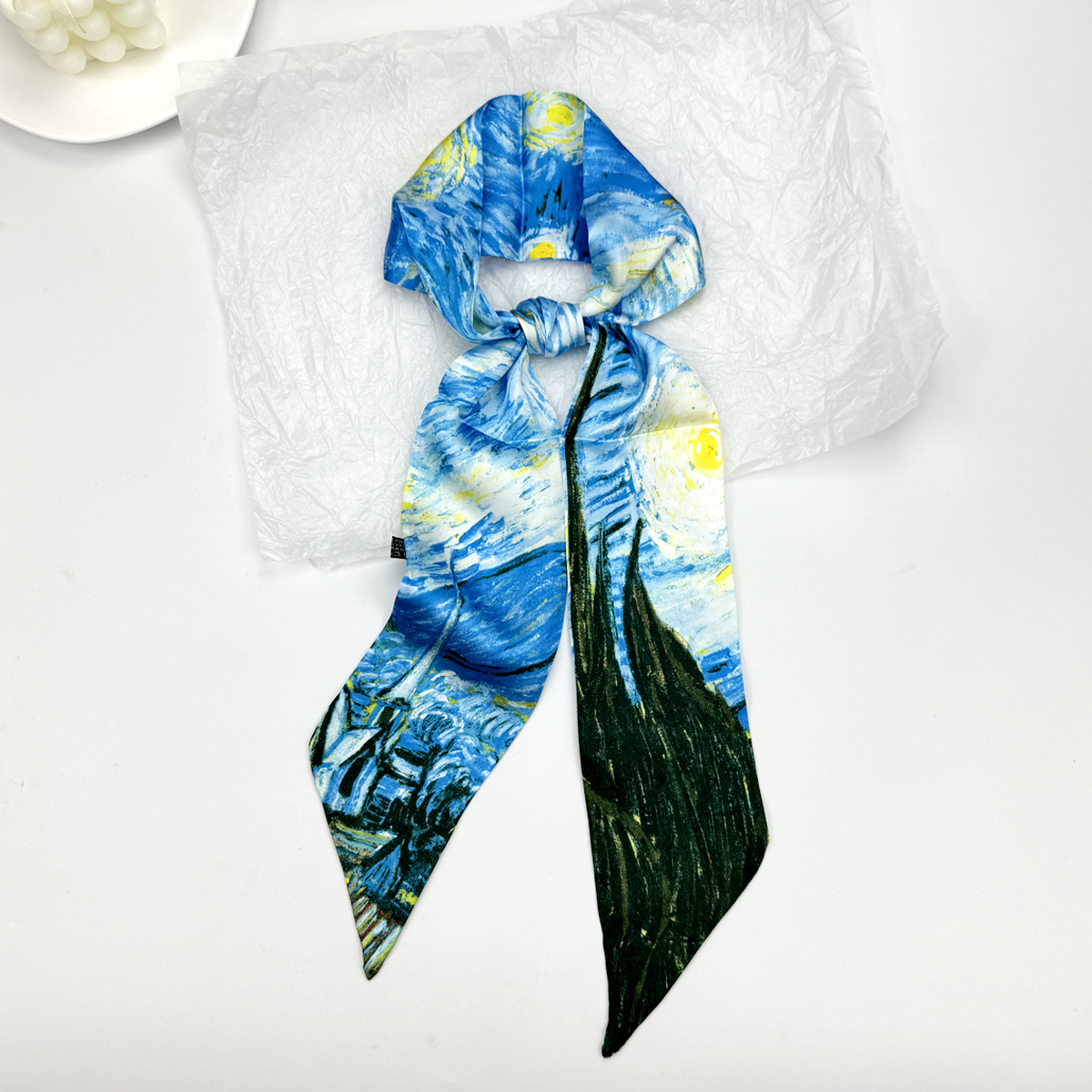 New Ribbon Silk Long Scarf Wom - Silk Press Serum avis et prix