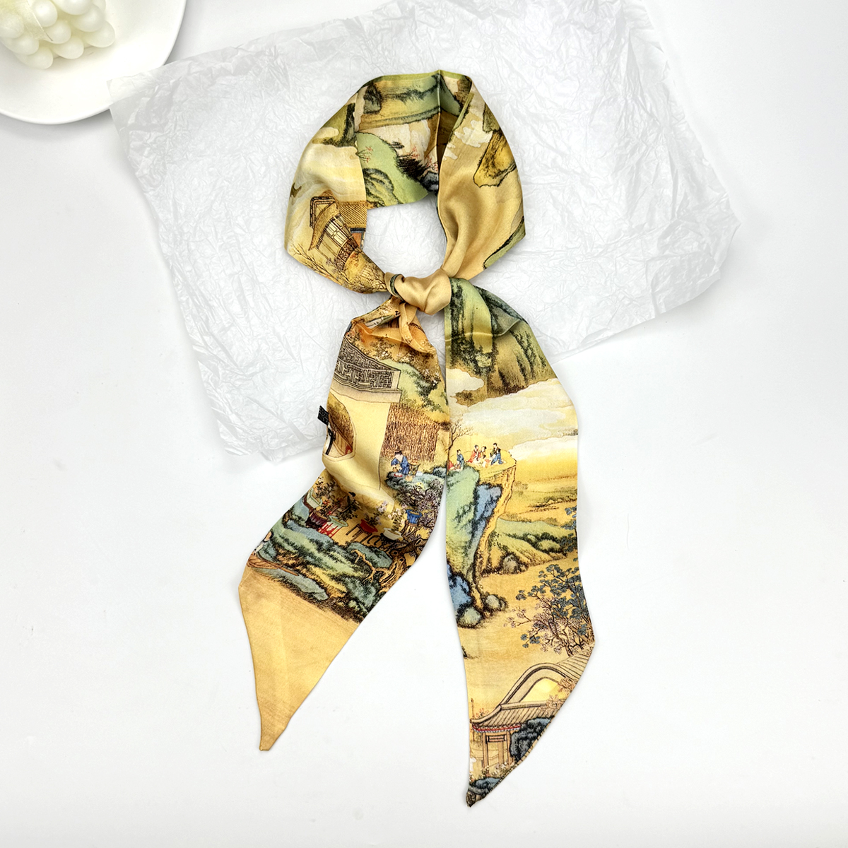 New Ribbon Silk Long Scarf Wom - Silk Press Serum avis et prix