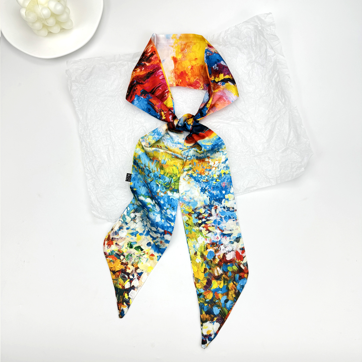 New Ribbon Silk Long Scarf Wom - Silk Press Serum avis et prix