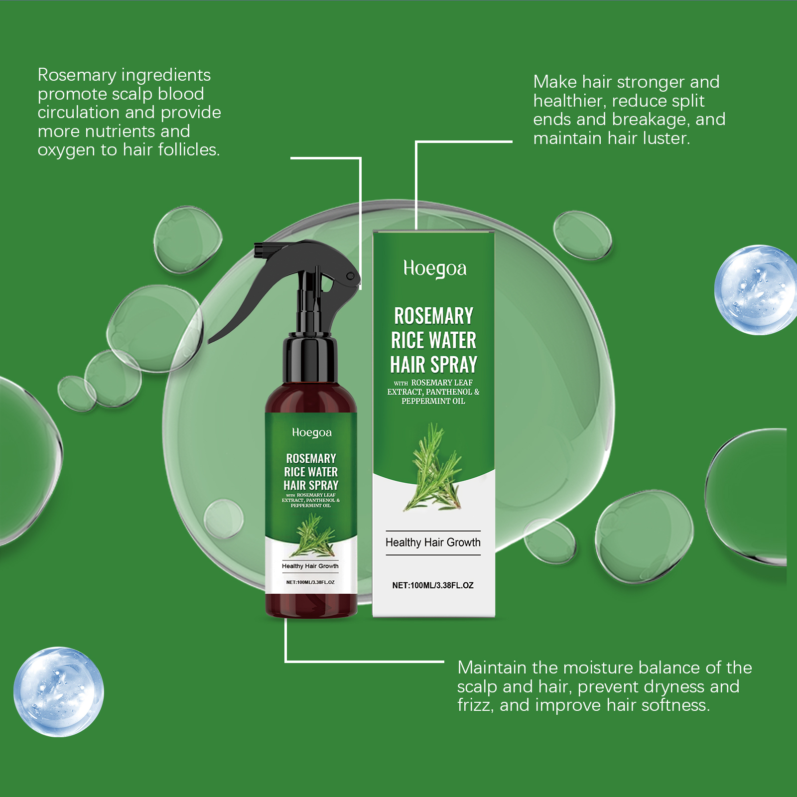 Rosemary Hair Spray With Rice  - Hair Care With Rice Water avis et prix