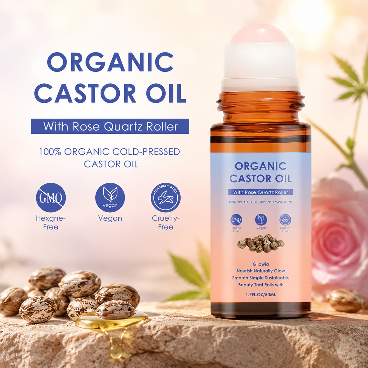 Organic Castor Oil Rose Quartz - Castor Oil Cold Press avis et prix