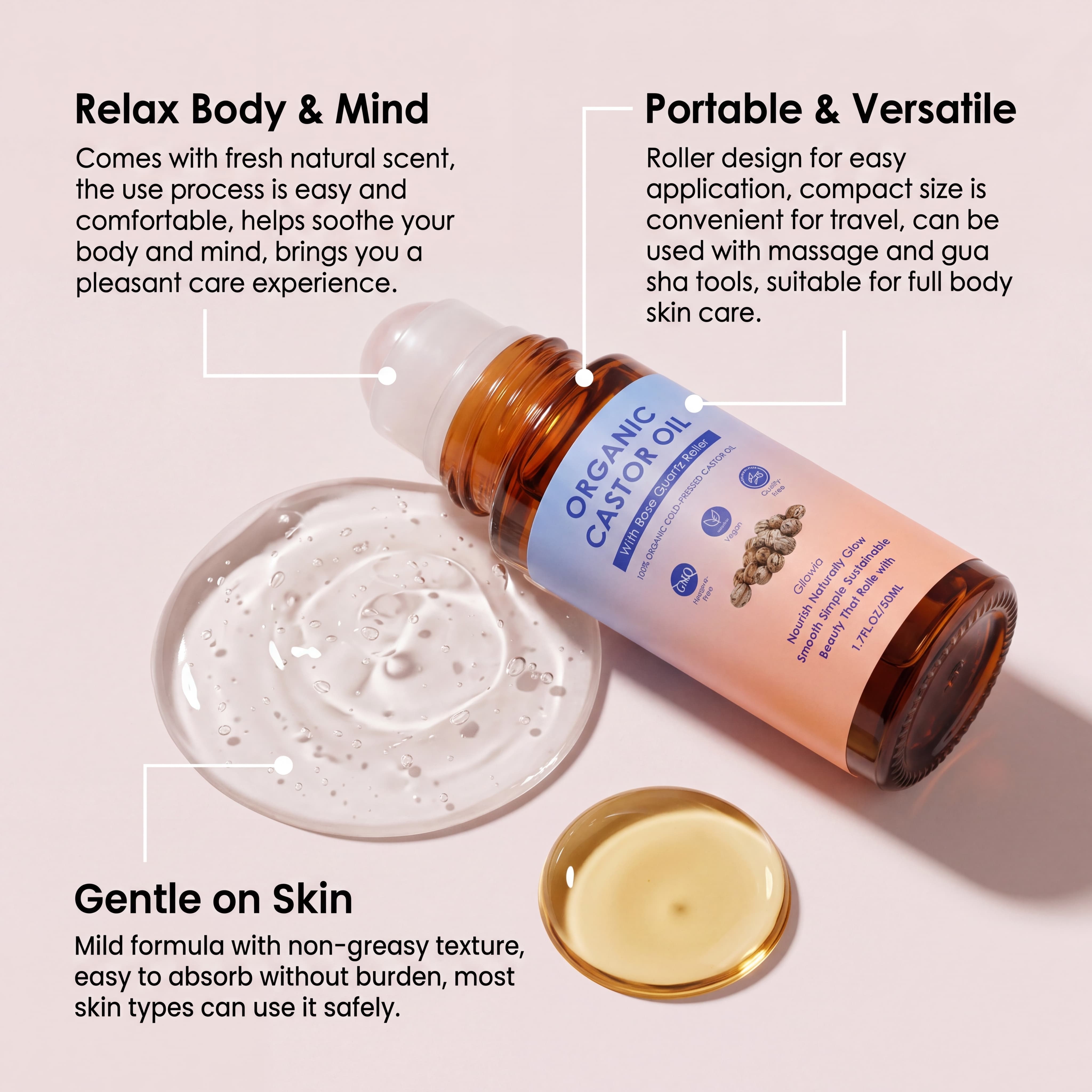 Organic Castor Oil Rose Quartz - Castor Oil Cold Press avis et prix